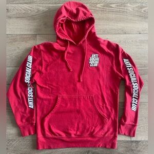 Anti Social Social Club hoodie - red - MEDIUM